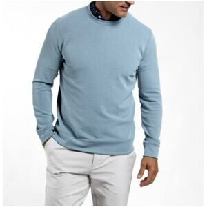 Kjus Men's Essentials Crew Neck Sweater Riverbank Atlanta Blue Size L 52